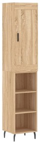 vidaXL Μπουφές Sonoma δρυς 34,5 x 34 x 180 εκ. από Επεξεργασμένο Ξύλο
