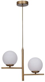 Φωτιστικό Οροφής 534LUN5948 42x15x80cm 2xE27 40W Gold-White Opviq