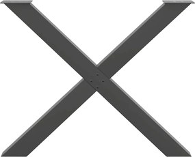 vidaXL Πόδια Τραπεζαρίας σε Σχήμα Χ, 2 τεμ. Ανθρακί 90x(72-73) εκ. Ατσάλι