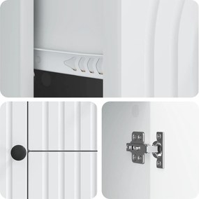 vidaXL Ντουλάπι TV Λευκό 89 x 34,5 x 60 εκ. Επεξεργασμένο Ξύλο