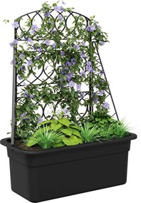 vidaXL Πλέγμα γλάστρας Ανθρακί 58 x 29 x 78 εκ. PP