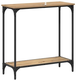 vidaXL Τραπέζι κονσόλας με ράφι artisan δρυς 75 x 30.5 x 75 εκ