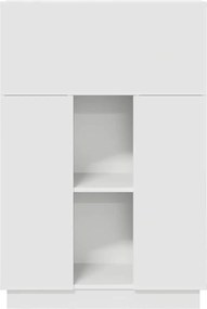 vidaXL Γραφείο με ράφι Λευκό 71.5 x 31.5 x 106.5 εκ Επεξεργασμένο ξύλο