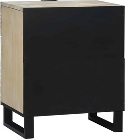 vidaXL Κομοδίνο Λευκό 50 x 33 x 60 εκ Επεξεργασμένο Ξύλο