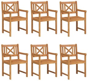vidaXL Καρέκλες κήπου  6 τμχ 56x55.5x90 εκ από μασίφ ξύλο ακακίας