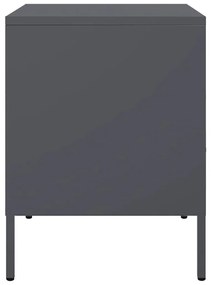 vidaXL Κομοδίνο Ανθρακί 36x39x50,5 εκ. από Χάλυβα