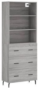 Ντουλάπι Γκρι Sonoma 69,5 x 34 x 180 εκ. Επεξεργασμένο Ξύλο 3189403