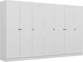 Επταφυλλη Ντουλαπα Λευκο KALEO MEBRAN 52x270x206