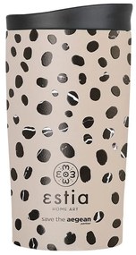 Ποτήρι Θερμός 350ml Estia Save The Aegean Travel Mug Leopard Taupe 01-25663