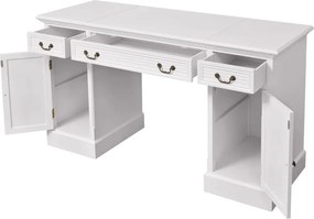 vidaXL Γραφείο Δύο Όψεων Λευκό 140 x 48 x 80 εκ.