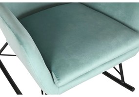 Κουνιστή Καρέκλα Home ESPRIT Μαύρο Sky μπλε πολυεστέρας Μέταλλο 68 x 90 x 92 cm