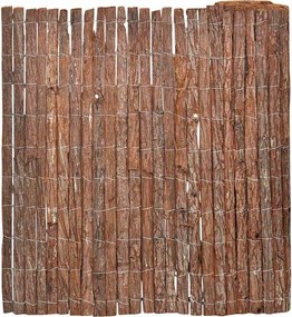 vidaXL Φράχτης από φλοιό δέντρου Καφέ 100 x 600 cm Φλοιός