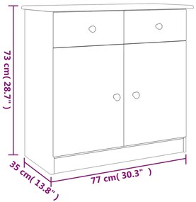 Ντουλάπι ALTA 77 x 35 x 73 εκ. από Μασίφ Ξύλο Πεύκου - Καφέ