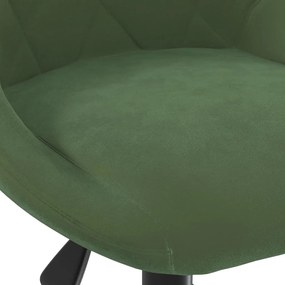 vidaXL Καρέκλα Γραφείου Περιστρεφόμενη Σκούρο Πράσινο Βελούδινη