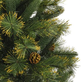 vidaXL Χριστουγεννιάτικο Δέντρο Τεχνητό Αρθρωτό με Κουκουνάρια 150 εκ.