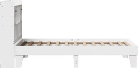 vidaXL Σκελετός Κρεβ. Χωρίς Στρώμα Λευκό 75x190 εκ Μασίφ Πεύκο