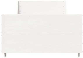 vidaXL Σκελετός Κρεβατιού Χωρίς Στρώμα Λευκό 100x200 εκ. Μασίφ Πεύκο