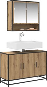 vidaXL Ντουλάπι Μπάνιου Artisan Oak 90 x 33 x 60 εκ.