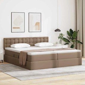 vidaXL Κρεβάτι Αποθήκης Καπουτσίνο 180 x 200 cm Τεχνητό Δέρμα