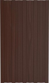 vidaXL Πάνελ οροφής 36 τεμ. Καφέ 80 x 45 cm Γαλβανισμένος χάλυβας