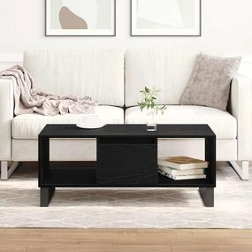 vidaXL Τραπεζάκι Σαλονιού with Drawer Μαύρη δρυς 90 x 50 x 36.5 εκ