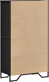 vidaXL Ντουλάπι Μαύρο 79,5x35,5x137,5 εκ. Επεξεργασμένο Ξύλο