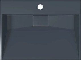 vidaXL Νιπτήρας Ανθρακί 50x38x11 εκ. Συνθετικός από Τεχνητό Μάρμαρο