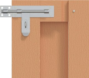 vidaXL Πύλη Κήπου 100 x 60 cm WPC και Αλουμίνιο Καφέ
