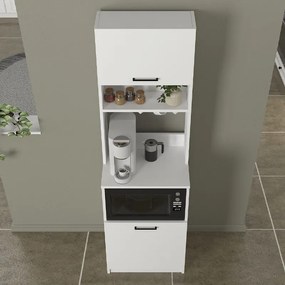 Έπιπλο κουζίνας Tuco 1 Megapap χρώμα λευκό 53,8x40x180εκ.