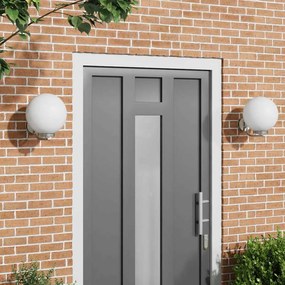 vidaXL Εξωτερικά Φωτιστικά Τοίχου 2 pcs Ασημί 29 x 25 x 33 εκ.