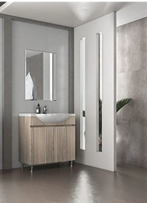 DROP Σετ επιδαπέδιου επίπλου μπάνιου, Alfa 75, Slim, Silver Gray, Drop DROP986582