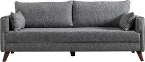 Τριθέσιος Καναπές Κρεβάτι Γκρι BELLA 81x208x85