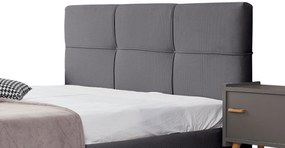 Επενδυμένο Κρεβάτι Manhattan-Anthraki-110 x 200-Ξύλα Ελάτου