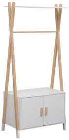 ΚΡΕΜΑΣΤΡΑ ΠΑΙΔΙΚH ΜΕ ΝΤΟΥΛΑΠΙ PASCHAL HM2495.03 ΜΕΛΑΜΙΝΗ-ΞΥΛΟ ΠΕΥΚΟΥ 76x44x170Υεκ