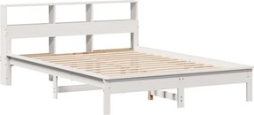 vidaXL Σκελετός Κρεβ. Χωρίς Στρώμα Λευκό 140x200 εκ Μασίφ Πεύκο