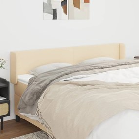 vidaXL Κεφαλάρι με Πτερύγια Κρεμ 163x16x78/88 εκ. Υφασμάτινο