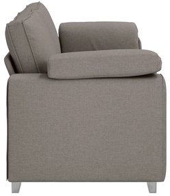 vidaXL Καναπές με μαξιλάρι Taupe 219 x 77 x 82 εκ ύφασμα