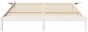vidaXL Πλαίσιο κρεβατιού με κομοδίνα Λευκό 200 x 200 cm Λευκό