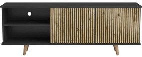 Έπιπλο Τηλεόρασης 787CDL1822 180x35x64cm Pine-Black