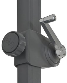 vidaXL Ομπρέλα Κρεμαστή Πρόβολος Πράσινη 300 εκ. με Ιστό Αλουμινίου