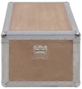 vidaXL Μπαούλο Αποθήκευσης Καφέ 91 x 52 x 40 εκ. από Μασίφ Ξύλο Ελάτης