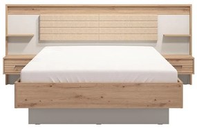 Ξύλινο Κρεβάτι Modena 160 Plus Artisan - Cashmere - Artisan Matt Μπέζ 160x200 εκ. 268x209x115 εκ.