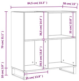 ΔΙΣΚΟΘΗΚΗ ΓΥΑΛΙΣΤΕΡΗ ΛΕΥΚΗ 84,5 X 38X 89 ΕΚ. ΑΠΟ ΕΠΕΞΕΡΓ. ΞΥΛΟ 831782