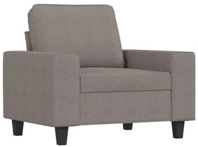 vidaXL Σετ Καναπέ 4 Τεμαχίων Taupe Υφασμάτινο