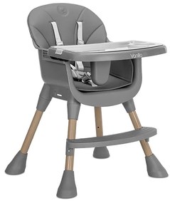 Καρεκλάκι φαγητού Vanilla 3in1 Grey Leather 10100572506 Lorelli