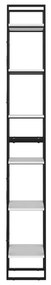 vidaXL Βιβλιοθήκη με 6 Ράφια Λευκή 40 x 30 x 210 εκ. από Μοριοσανίδα