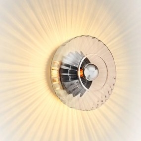 Απλίκα Τοίχου New Wave Optic Wall Ø26cm Διάφανο