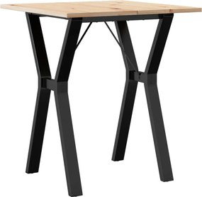 vidaXL Τραπέζι Τραπεζαρίας Πλαίσιο Υ Μασίφ Πεύκο/Ατσάλι