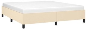 vidaXL Σκελετός Κρεβατιού Χωρίς Στρώμα Κρεμ 180x200 εκ. Υφασμάτινο