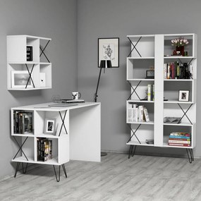 Study Desk &amp; Bookshelf Extra 2 - White White
Black